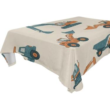 Imagem de Burbuja Toalha de mesa de escavadeira, toalha de mesa quadrada anti-rugas grossa para decoração de jantar, cozinha, festa, 137 x 137 cm