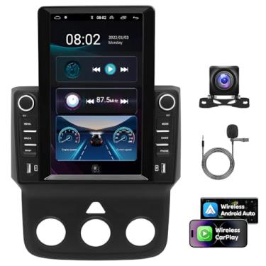 Imagem de 4 + 64 G com Android 14 som estéreo para carro com carplay com Android Auto para Dodge para Dodge 1500 2500 3500 4500 5500 2013-2019 Double Din 24.6 cm receptor de rádio automotivo com WiFi com