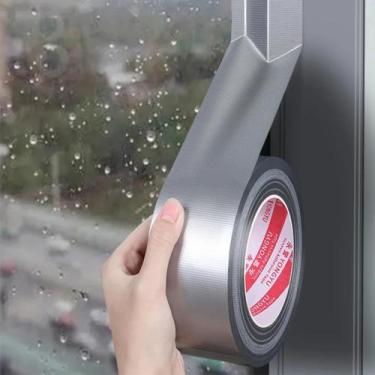 Imagem de Fita Adesiva Super Forte À Prova d'Água Cinza Prateada Para Uso DIY Em