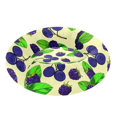 Imagem de SEHANY Cama fofa para cachorro de rosquinha de mirtilo, removível e lavável, pequena cama redonda para gatos, fofa, super macia, confortável para animais de estimação com fundo antiderrapante para