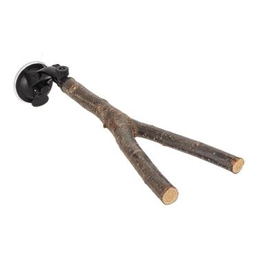Imagem de Acouto Suporte Interativo de Galhos de Pássaros de Madeira para Pássaros Pequenos a Médios - Ventosas Antiderrapantes Poleiro, e Direção Mastigação e Brincadeira Seguras, Periquitos Ideais, (25CM)