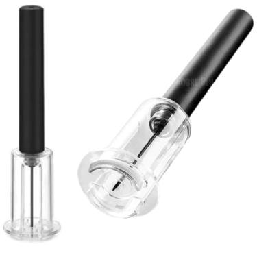 Imagem de Saca Rolhas Bomba de Ar Vinho Abridor por Pressão Preto Fácil Uso