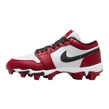 Imagem de Tênis infantil Air Jordan Jordan 1 Low Cleat GS Big Kid, Branco/vermelho academia/preto, 18