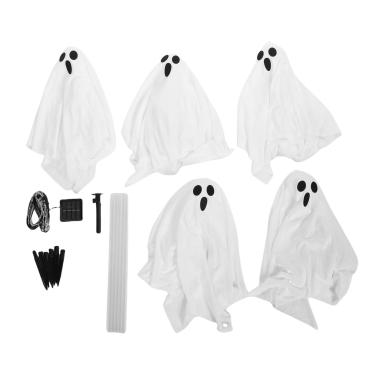 Imagem de ZJchao Luzes de Caminho Fantasma Movidas a Energia Solar Com Estacas, 8 Modos de Iluminação, Decoração de Fantasmas para Quintal, Gramado, Festa, Decorações de Halloween, Quente