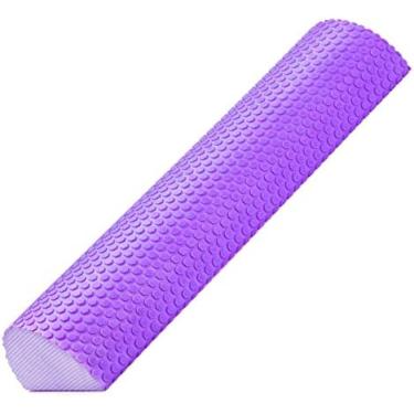 Imagem de Rolo De Espuma Eva Meio Redondo Para Equipamentos De Ginástica Yoga Pilates Almofada De Equilíbrio Blocos De Ioga Com Ponto Flutuante De Massagem,Roxo,30CM,YUYANAIAI