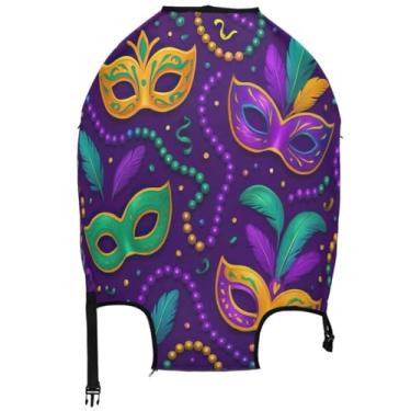 Imagem de Joisal Capas coloridas para malas protetoras de bagagem, máscaras coloridas antiarranhões para baile de máscaras de carnaval essenciais para férias, Máscaras coloridas de baile de máscaras de carnaval