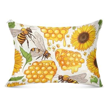 Imagem de Capa de almofada de flanela de favo de mel com zíper capa de travesseiro padrão King Queen estampas divertidas para cama macia, tamanho king, 50,8 cm x 101,6 cm