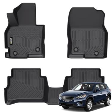 Imagem de Jenofa Tapetes de carro para Mazda CX5 2013-2016 para todos os climas, forro automotivo, tapete de carro personalizado para CX-5 2015, antiderrapante, impermeável, durável, protetor de piso