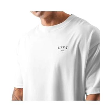 Imagem de Camiseta Masculina Oversized De Algodão Para Corrida, Academia E Trein