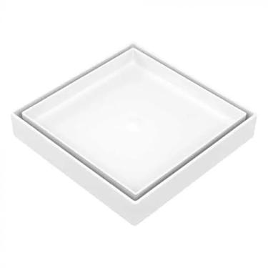 Imagem de Ralo Oculto 15x15 Invisível Inteligente Anti Insetos, Drenagem Eficiente para Banheiro e Cozinha Ideal para Moradores e Reformadores de Pisos e Porcelanato(3,Branco)