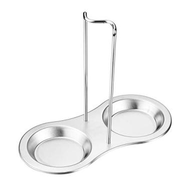 Imagem de Suporte para Colher de Aço Inoxidável Tampa Panela Rack Apoio Suportes Utensílios Cozinha Organizador Fogão Armazenamento Residencial Ferramentas Lava