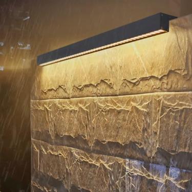 Imagem de GZZBMY Luzes de parede solares LED ao ar livre IP65 à prova d'água moderna iluminação de parede de metal com sensor de crepúsculo lâmpadas solares ao ar livre lâmpada de parede para jardim pátio