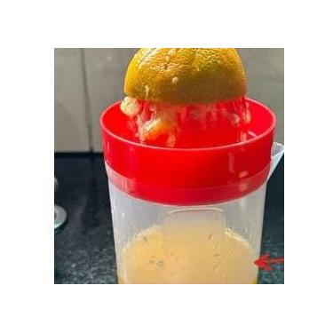 Imagem de Espremedor Manual de Limão e Laranja 510ml - Livre de BPA, Ideal para Frutas Citricas, Easy Clean, Uso Doméstico e Cozinha (VERMELHO)
