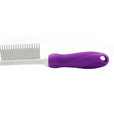 Imagem de HEEPDD Pente Desembaraçador para Cães, Pente para Cuidados Com Animais de Estimação Com Dentes Longos e Curtos de Aço Inoxidável para Remover Nós de Pele Emaranhados (pentear)