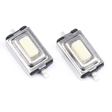 Imagem de Interruptor tato de 50 peças interruptor de botão de silicone 3 * 4 * 2 mm 3 x 6 x 4,3 mm 2 pinos 3 x 6 x 2,5 mm 4 x 1,5 mm SMD 4 pés (cor: 4 x 4 x 0,8 mm) (3 x 6 x 2,5 mm 2 pinos branco)