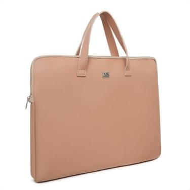 Imagem de Capa para Notebook de Couro Eco - Case Pasta Compatível com 14/15/16/17 Polegadas, Proteção Anti-Arranhões para Uso Diário, Trabalho e Viagens (Nude)