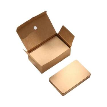 Imagem de Pacote De Cartões De Papel Kraft Em Branco, Notas Dupla Face Para DIY,