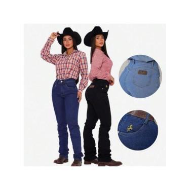 Imagem de KIT 2 Calças Country de Rodeio Feminina Cintura Alta Com Lycra - AUDAX