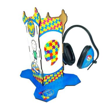 Imagem de Abafador de ruído para Autistas com suporte decorativo - Reidopendrive