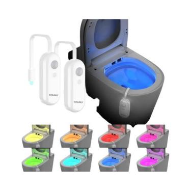 Imagem de Luz Noturna LED RGB Com Sensor De Movimento Para Banheiro, Recarregáve