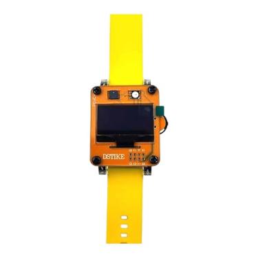 Imagem de FVDPWYE Placa de desenvolvimento para smartwatch Deauther com display LED, antena destacável e rede de teste para uso profissional em escritórios, Amarelo