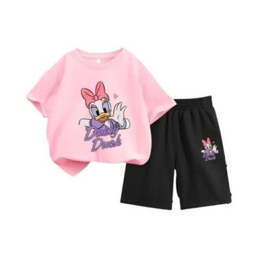 Imagem de Conjunto De Roupas De Verão Para Crianças Com Estampa De Margarida E M