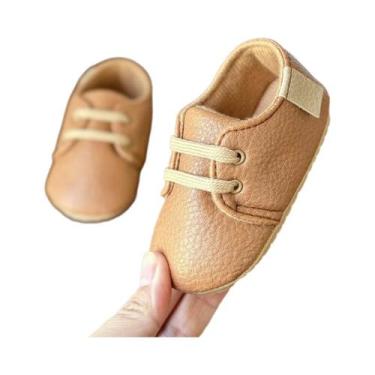 Imagem de Sapatos De Bebê De Couro Retro Multicoloridos Com Solado De Borracha A