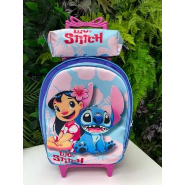 Imagem de Mochila Rodinhas Lilo e Stitch + Estojo de Brinde - Mali Modinha Kids