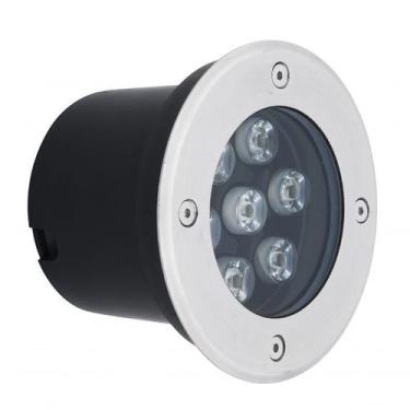 Imagem de Embutido Solo Slim Redondo Preto 3000k 7w IP67 Área Externa - Gaya, Pr