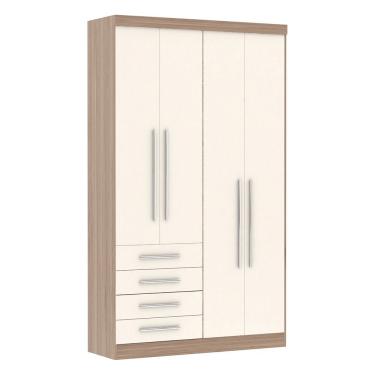 Imagem de Guarda Roupa 134,5 4 Portas 4 Gavetas Nicho Colméia Master Luciane Móveis