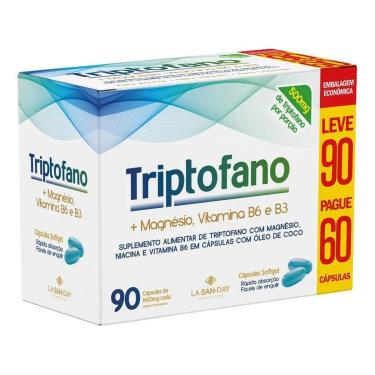 Imagem de Triptofano Magnésio, Vitamina B3 e Vitamina B6 90 Cápsulas-Unissex