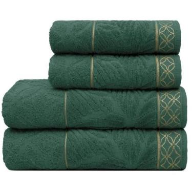 Imagem de KIT Jogo 2 Toalhas de Banho e 2 Toalhas de Rosto Appel Nativa 100% Alg