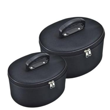 Imagem de Kit com 2 Frasqueiras para Viagem – Maleta Grande + Necessaire Pequena para Maquiagem e Higiene(Preto)