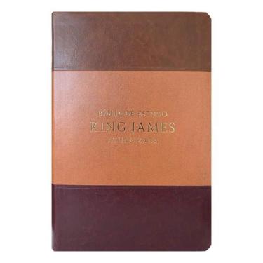Imagem de Bíblia De Estudo King James - Atualizada Full Color Capa Pu Tricolor M