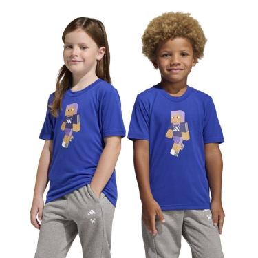 Imagem de Camiseta Adidas Minecraft Training Infantil - Azul 5-6-Unissex