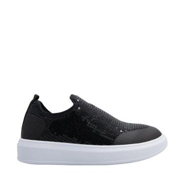 Imagem de Tenis Novope Slip-On com Plataforma e Detalhes em Textura Brilhante-Unissex