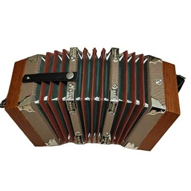 Imagem de Acordeão de piano com 20 botões, sanfona sanfonada profissional, instrumento musical, com bolsa de transporte, excelente presente para crianças amigas