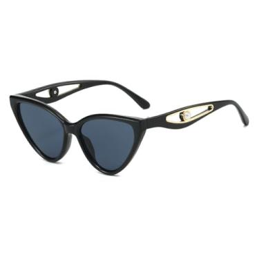 Imagem de HPIRME Óculos de luxo femininos com armação de metal estilo retrô masculino com proteção UV400 (1)