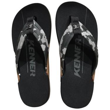 Imagem de Chinelo Kenner Nk6 Army Camuflado Preto Marrom Original-Masculino
