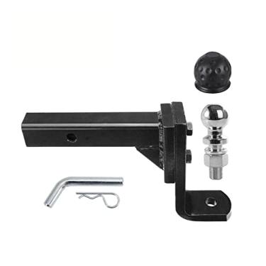 Imagem de U5GAAALPPQ9 Engates de reboque reboque 5 furos altura ajustável barra de reboque engate montagem gota 50 mm tampa esférica 4000 kg trailer peças acessórios (cor: conjunto com bola de 50 mm tamanho : 1