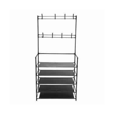 Imagem de KHUTRW3D Suporte para chapéu, cabideiro, com ganchos, organizador independente de pendurar para quarto, corredor, árvore, (preto)