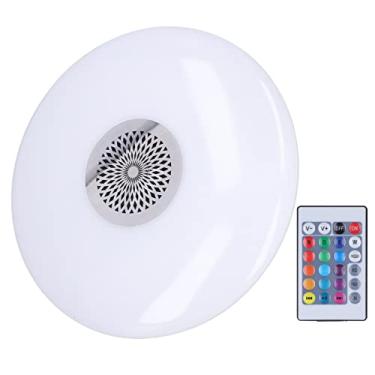 Imagem de Luocute Lâmpada de Música Inteligente 24W E27 RGB, Luz de Teto LED Com Mudança de Cor Com Alto-falante Sem Fio Integrado, Controle Remoto, para Quarto, Sala de Estar, Quarto Infantil