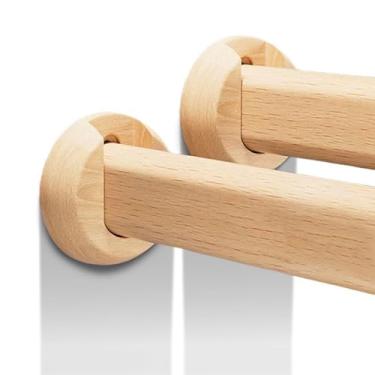 Imagem de YDJIANCAI 2 varetas ovais de armário de madeira, mastro de armário resistente inclui suportes finais, tubo de guarda-roupa cortado personalizado no tamanho. Até 47 polegadas de comprimento (tamanho