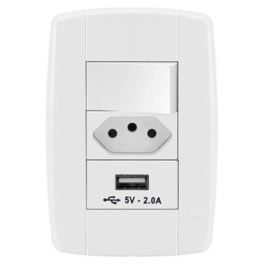 Imagem de Conjunto 1 + 1 Tomada 20A + 1 Usb - Ilumi Lev
