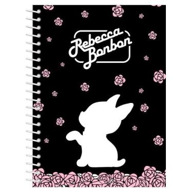 Imagem de Caderno Rebecca Bonbon RB Universitário Meninas Coleção 2025, Preto - 