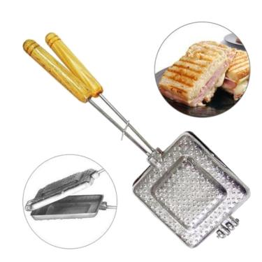 Imagem de Chapa Sanduicheira Tostadeira Croque Monsieur Forma Alumínio