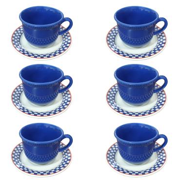 Imagem de Xícara de chá com Pires Donna Jardim de Cerejas 200ml 6 Unidades - Biona 149894