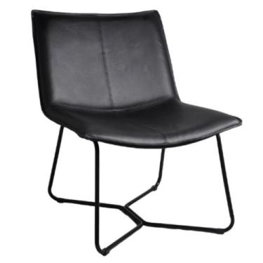 Imagem de Poltrona Bibiana Revestida em PU na Cor Preta - rivatti