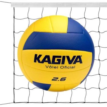 Imagem de Kit 01 Bola De Vôlei Kagiva 2.6 Oficial XXIV + 01 Rede Vôlei Master Re