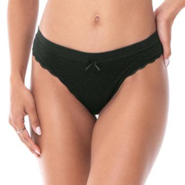 Imagem de Calcinha Biquíni Jacquard sem Costura Preto - Zee Rucci, M